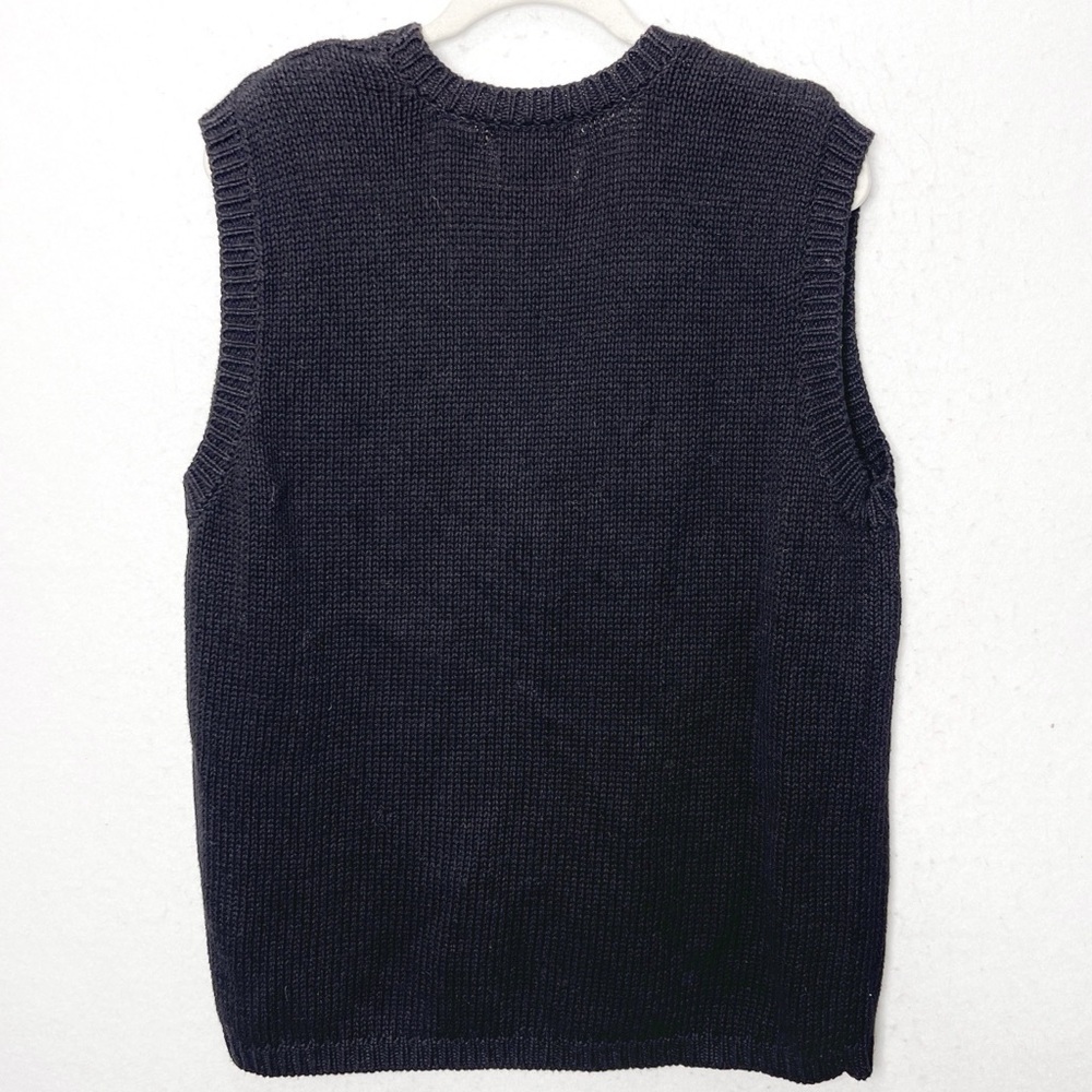 Croft & Borrow Snowflakes Hand Knitted Button Front Sweater Vest Novelty Winter - Picture 2 of 8